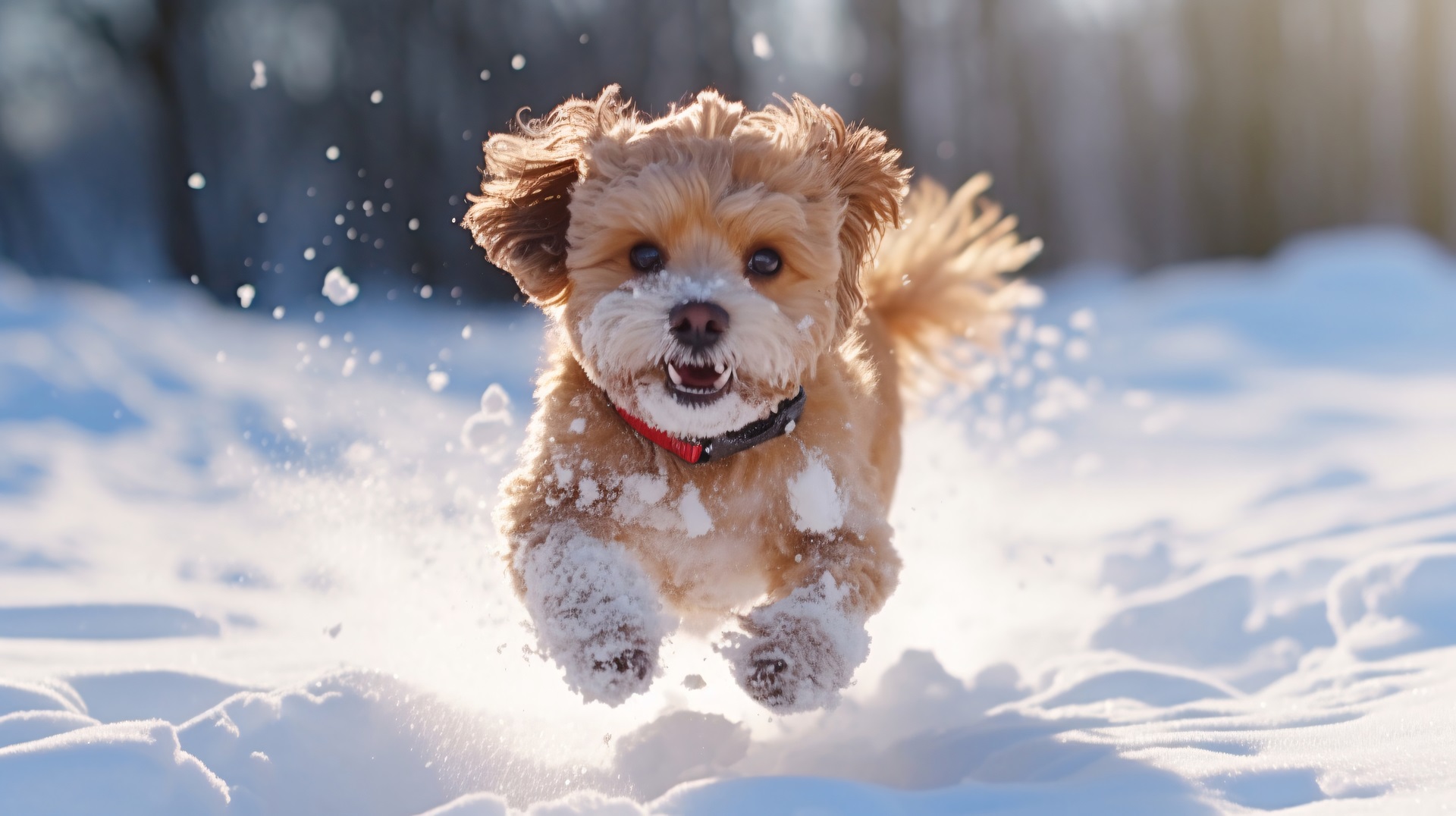 Hund im Schnee